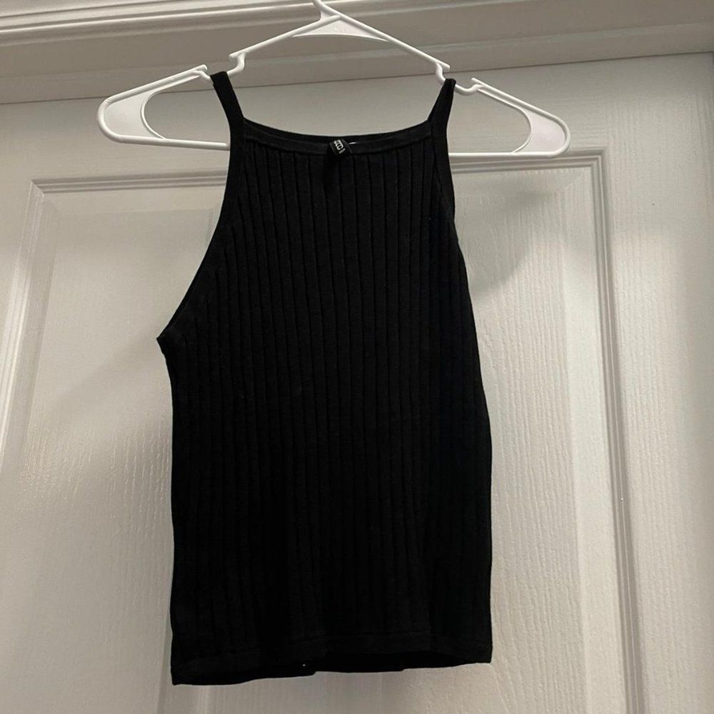 Divided by H&M Womens Sleeveless Ribbed Knit Top Size M Black